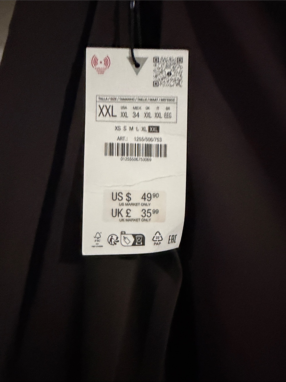 Zara Black High-Waist Pleated Tapered Pants - Picture 2 of 3